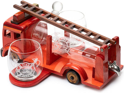 Firetruck Decanter By Premium Barware Gift Elegant Drinkware Collection