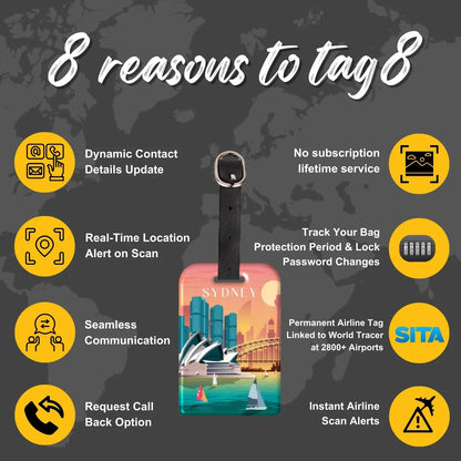 Smart Bag Security Tag - Sydney [Pack 2]